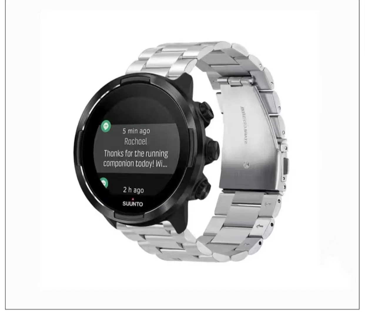 Customized 304 Precision Stainless Steel Adjustable Metal Stainless for Apple Watch Band Three Beads Solid Butterfly Buckle Watch Strap