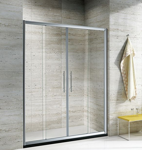 Luxury Foshan Factory Tempered Aqua Glass Double Sliding Shower Enclosure