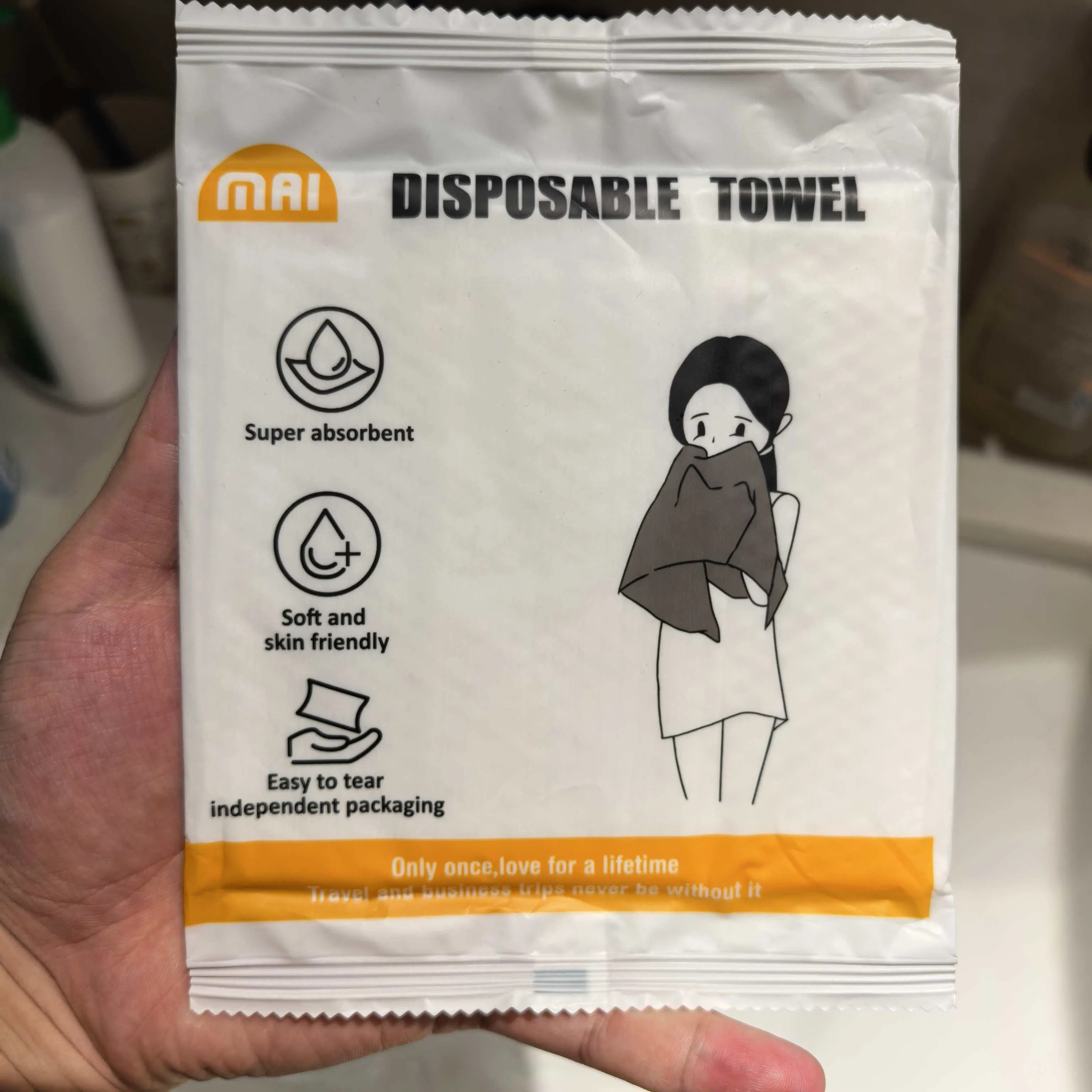 Customized Factory Thick Compressed Bag Package Large Size Disposable Bath Towels