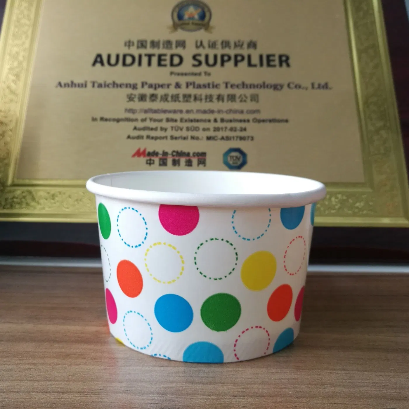 Cheap and Good Quality Disposable Paper Snack Cups Ice Cream Cups with Logo Print