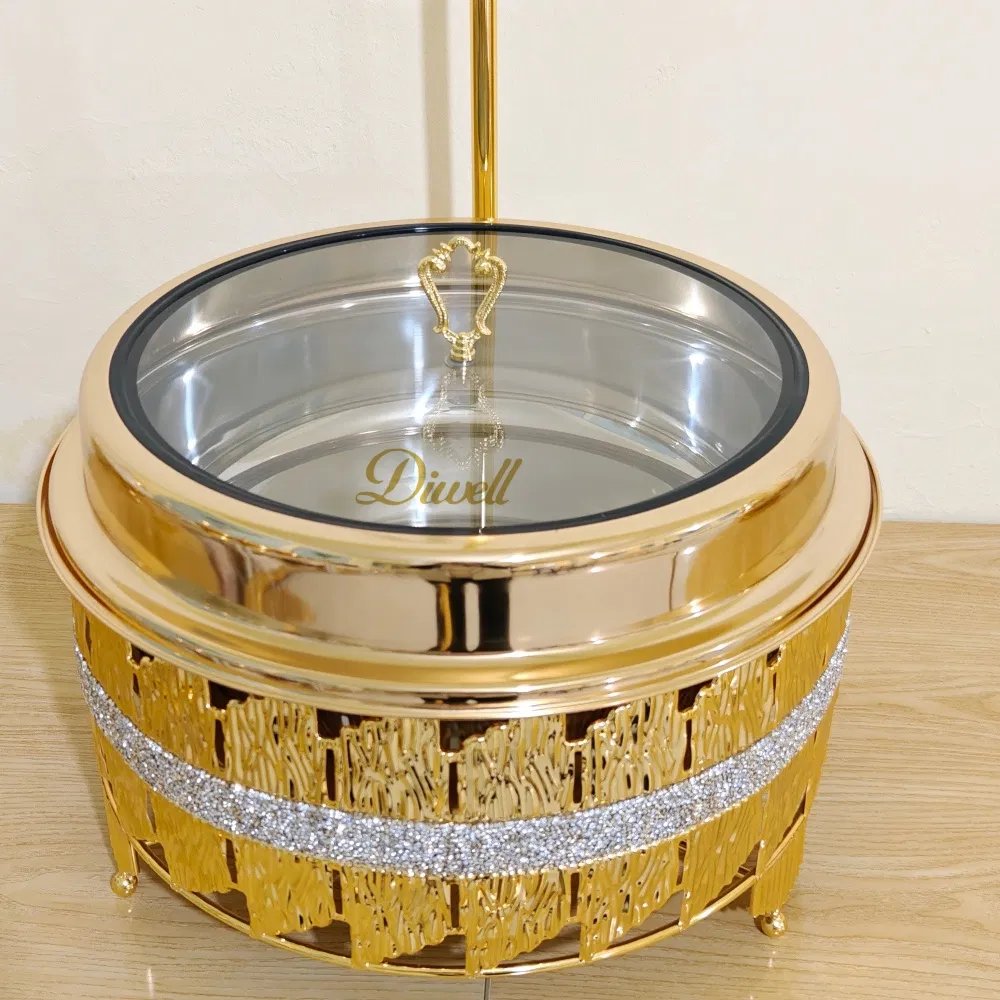 Hotel Buffet Heaters Silver Chafing Dish Fuel Buffet Server Chaffing Dishes for Catering Food Warmer with Hanging Lid