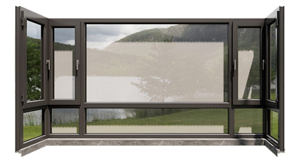 Modern Customdouble Glazed Toughened Glass for Insulation Rain Wind Resistance Aluminium Casement Window