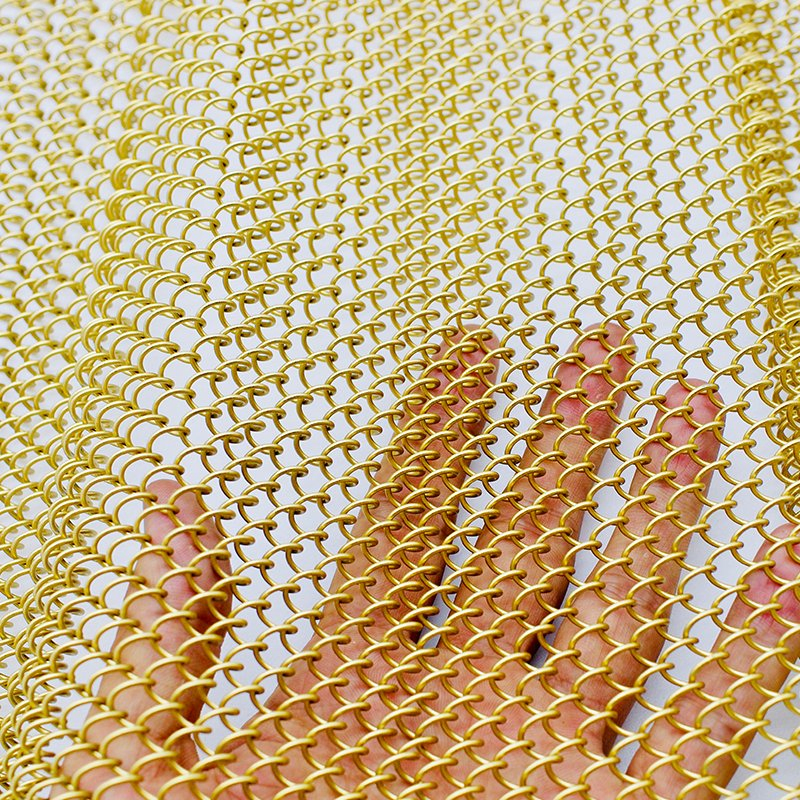 Stainless Steel Woven Crimped Decorative Custom Size Wire Mesh for Modern Building Materials Curtain Lobby Villa Wall Concert Hall Shopping Mall Conveyor Belt