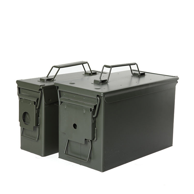 Safewell Olive Green Waterproof Metal Ammunition Box Ammo Can M19A1 30 Cal Ammo Storage Safe Box for Home