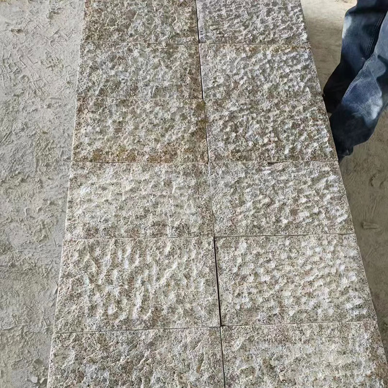 Granite Paver Stone Slabs Rusty Yellow Granite G682 Paving Stone by Pineapple Finish