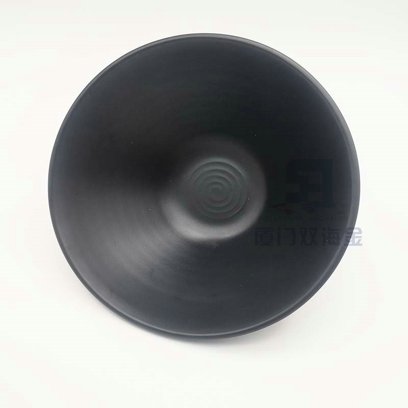 Black Porcelain Bowls Black Round Melamine Soup Bowl Dinnerware
