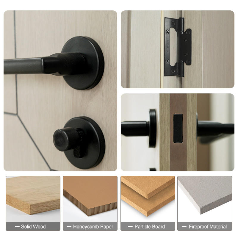 Interior Thermal Insulation Hot Press Formed Soundproof, Waterproof and Safe PVC Finishing Wood Plastic Composite Flush Doors for Cold Regions