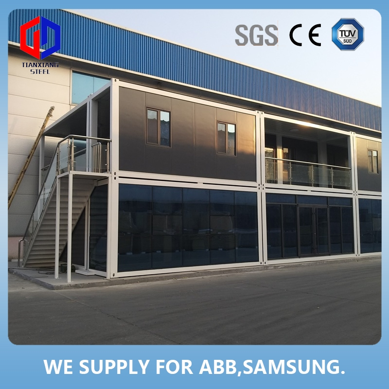 Prefab Portable Caravan Wooden Mobile Camp Steel Structure Building Modular Prefabricated Office Home Shipping Container House