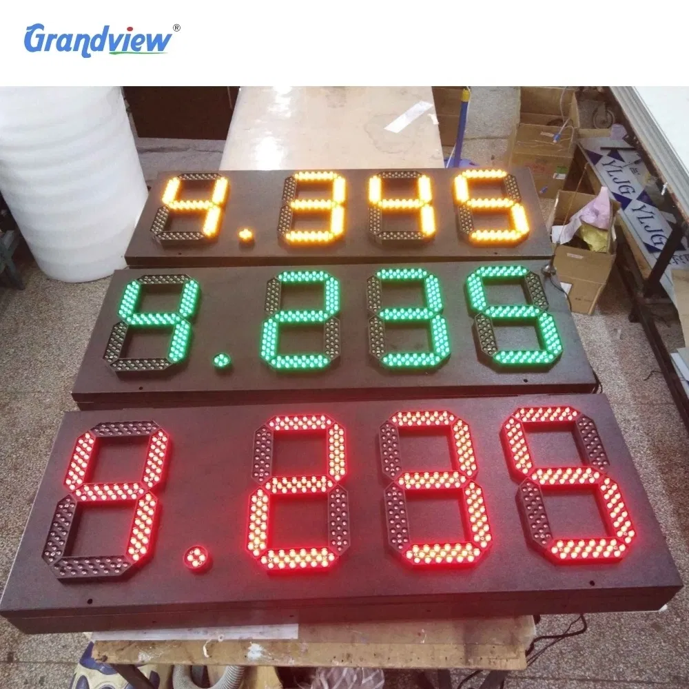 LED Fuel Price Sign and Gasoline LED Price Station Large 7 Segment Display for Outdoor Price Board LED Gas Display