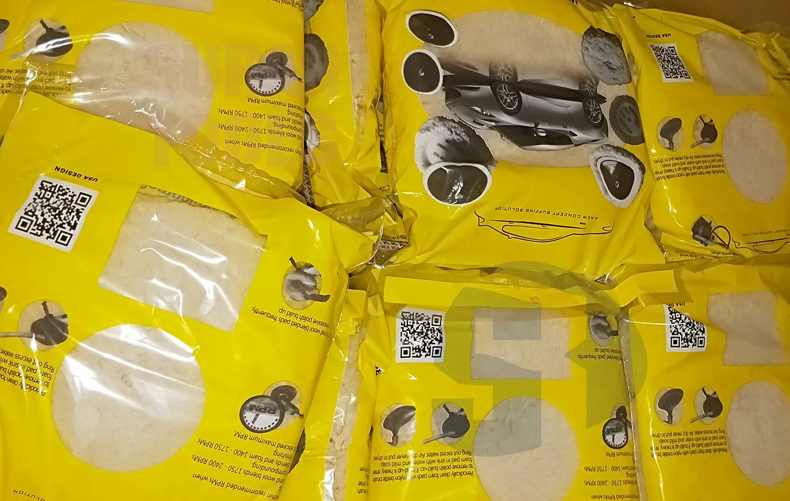 Double Side 100% Wool Polishing Pad for Car Polisher Polishing Paint