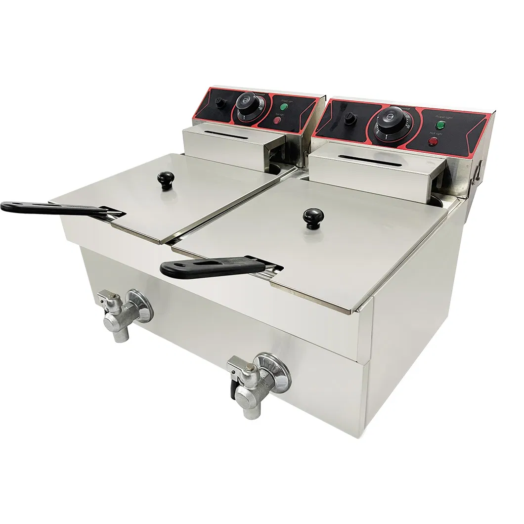 Cheap Price Commercial Double Tank Gas Deep Fryer (11L× 2)