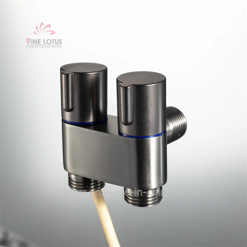 Brass Double Double Outlet for Bathroom Bidet Toilet Sprayer Set Accessories Faucet