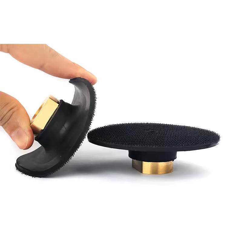 4inch M14 Super Soft Flexible Rubber Backer Pads for Connecting with Convex Shape Polishing Pads Angle Grinder