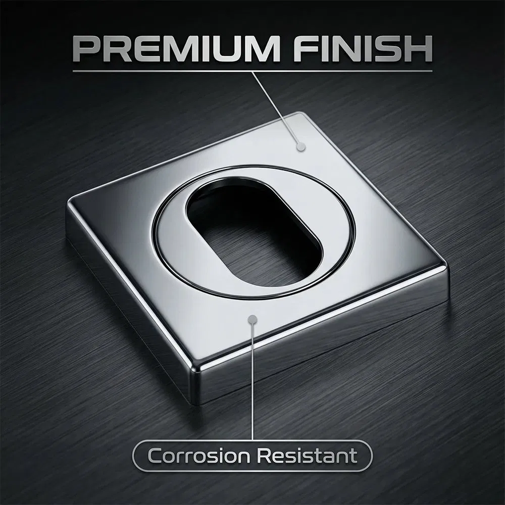 Lock Accessories Cylinder Separate Cover Euro Zinc Aluminum Lock Escutcheon