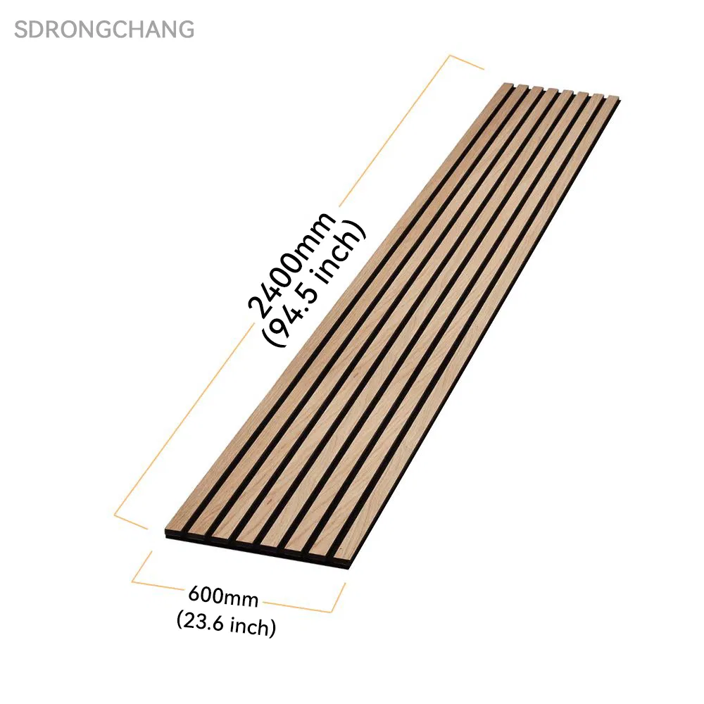 Home Wall Ceiling Decor Material Soundproofing Wood Slat Acoustic Panel