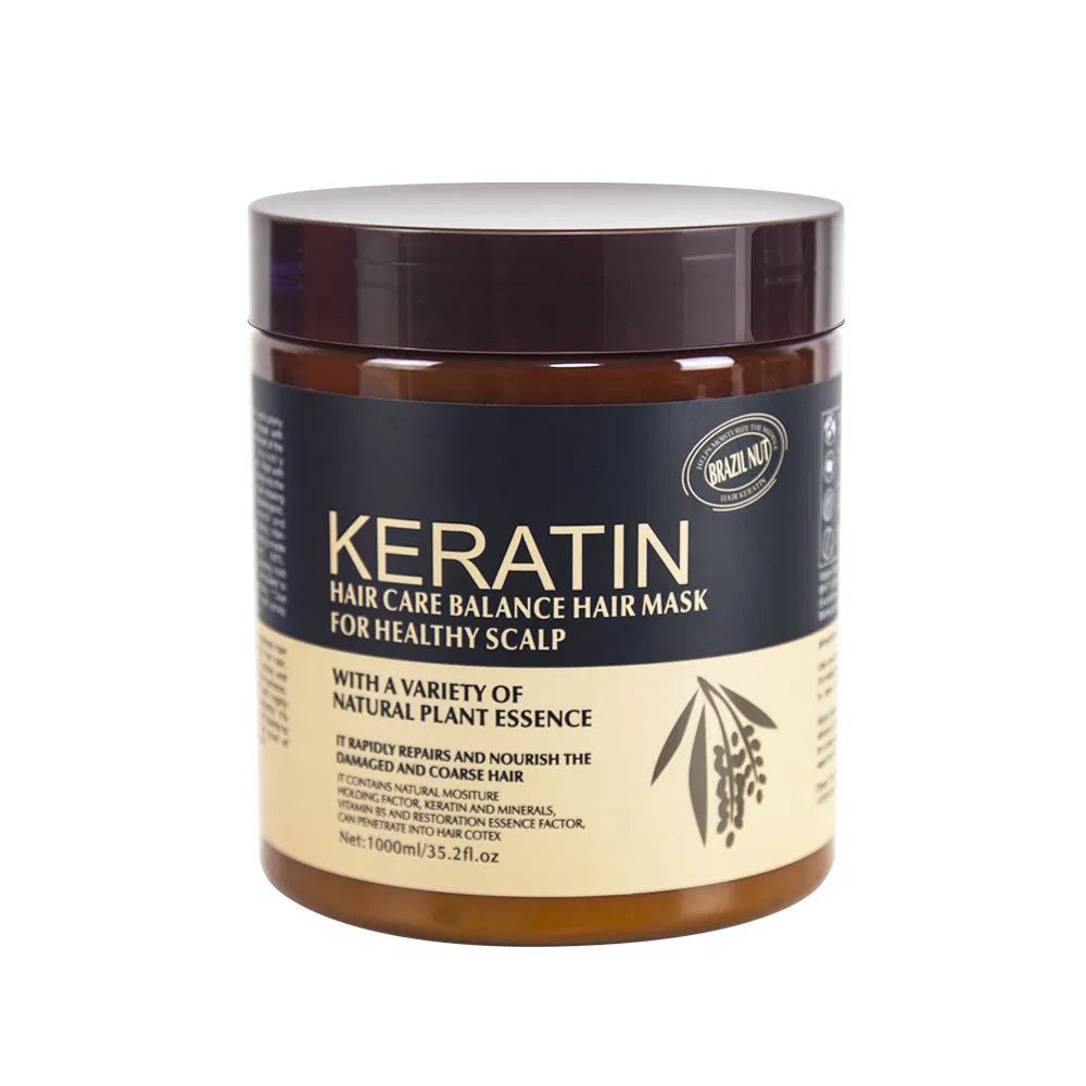 Private Brand Keratin Hair Mask Organic Argan Oil Soft Moisturizing Herbal Nutrient Cream Dry Hair Personalized Care Treatment