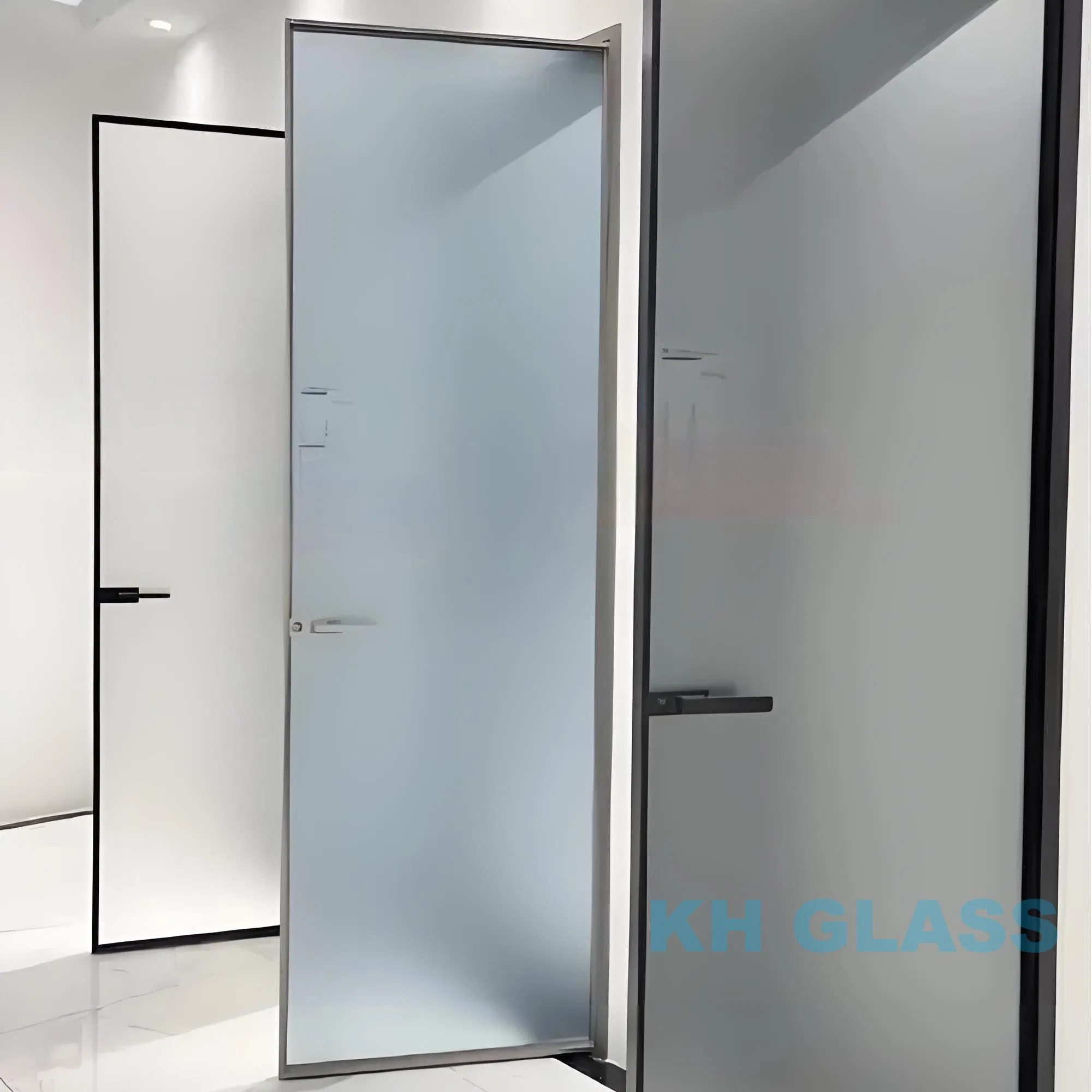 10mm Tempered Acid Frosted Etched Glass Partition Customized for Safety and Style