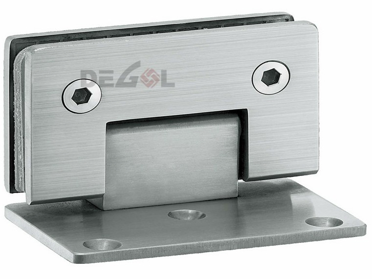 Polished Nickel Wall Mount Shower Door Hinge