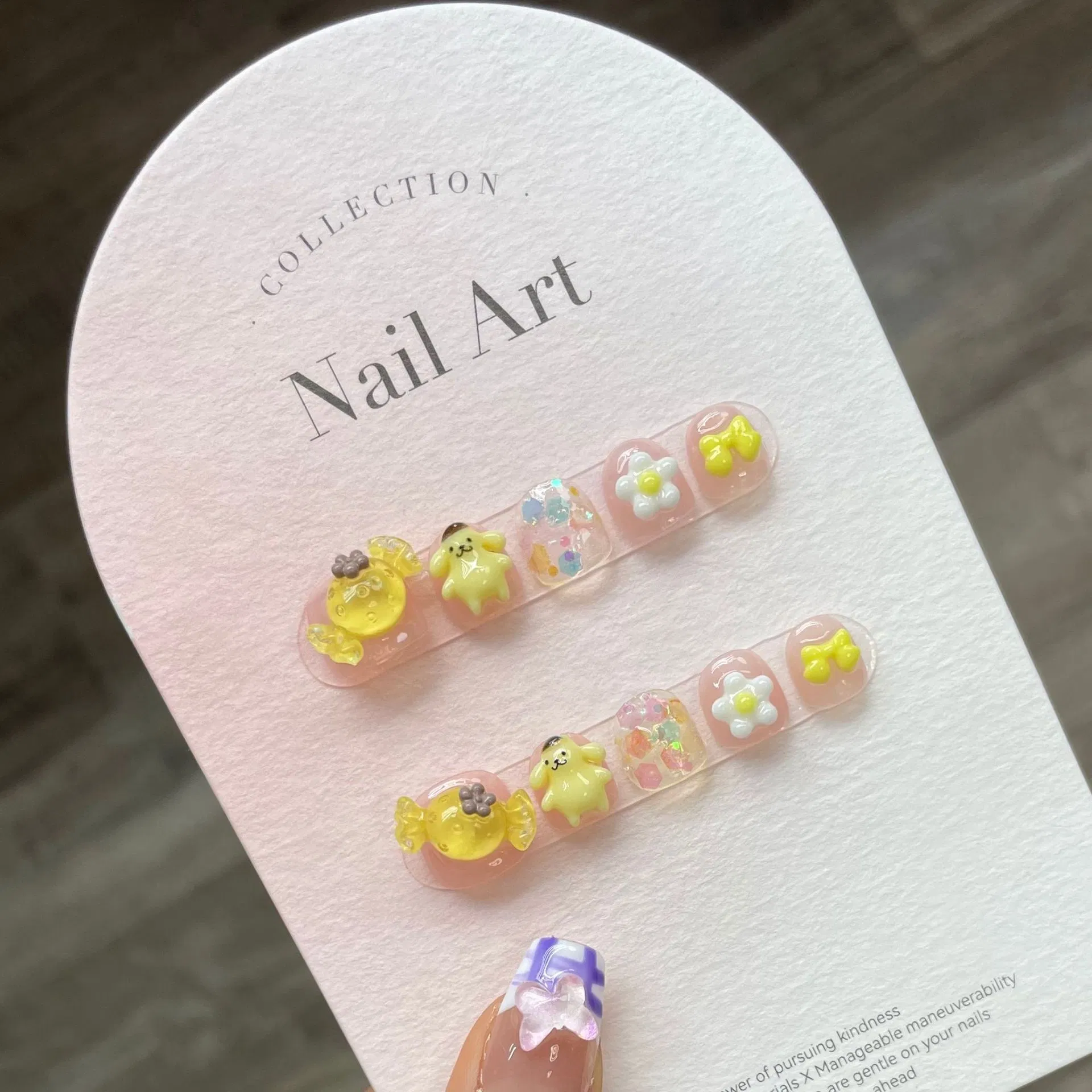 Children Removable Nail Stickers for Aged 3-10 Wear Handmade False Nails