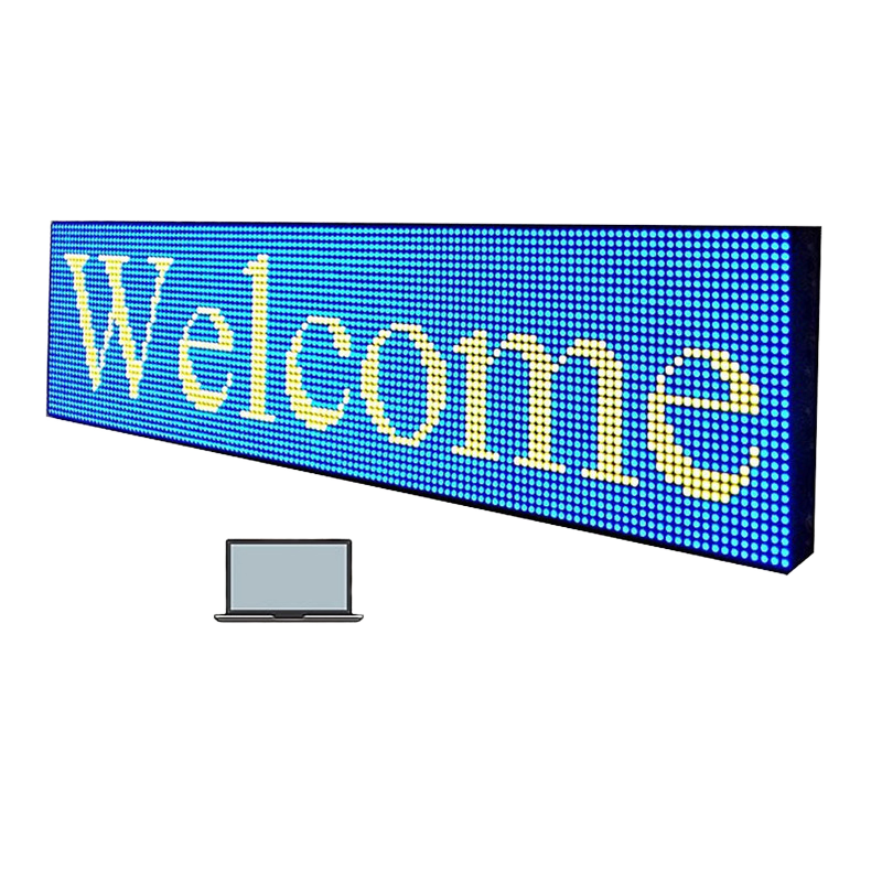 Уличный LED-экран P5 96x16см, WiFi управление, 5мм пиксель