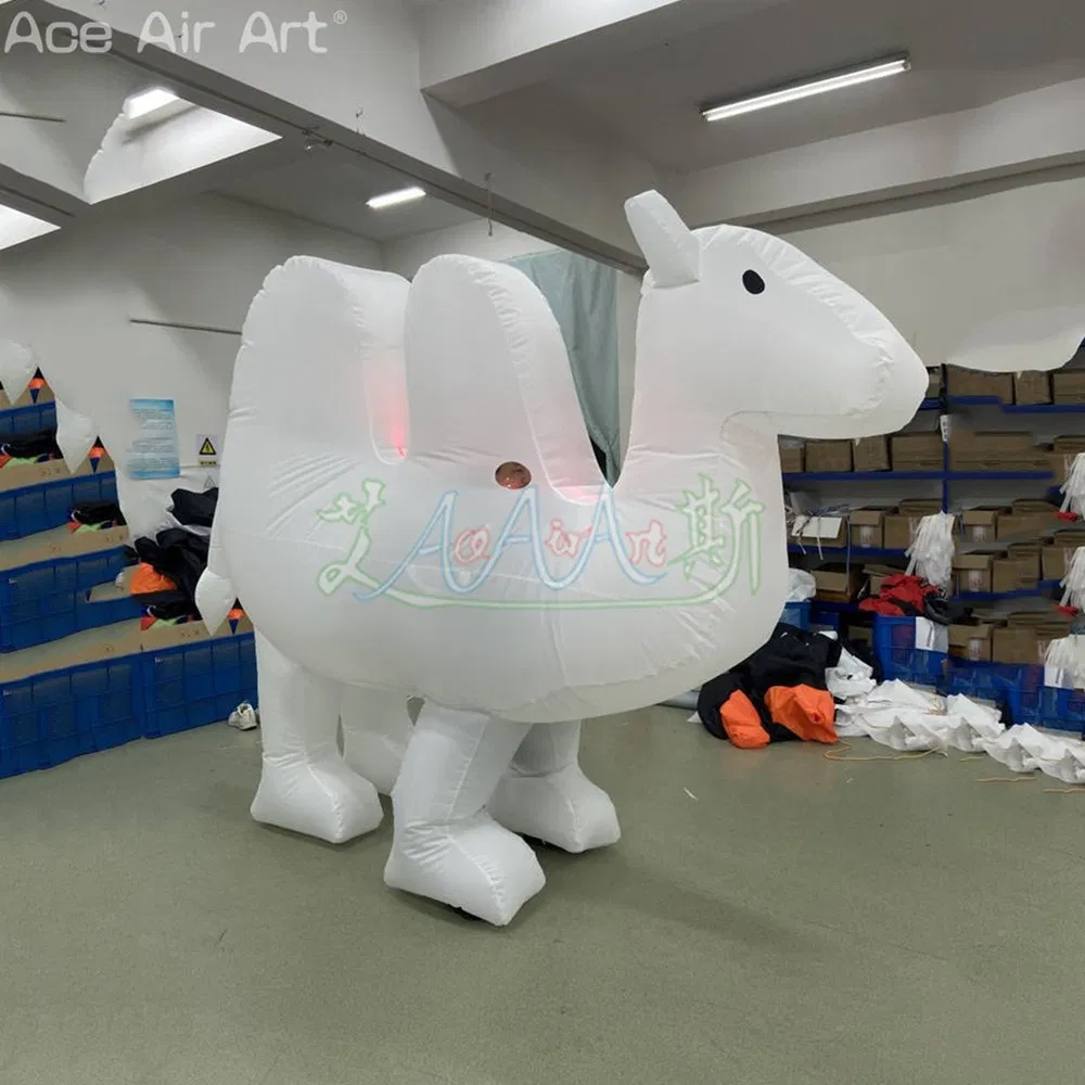 Outdoor Parade Inflatable Camel Costume Illuminated Walking Cartoon Dress for Party or Large Exhibition
