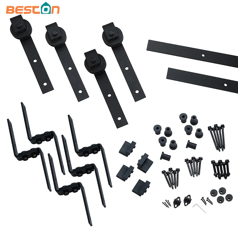 Double Track Bypass Sliding Barn Door Rails Double Barn Door Hardware Kits