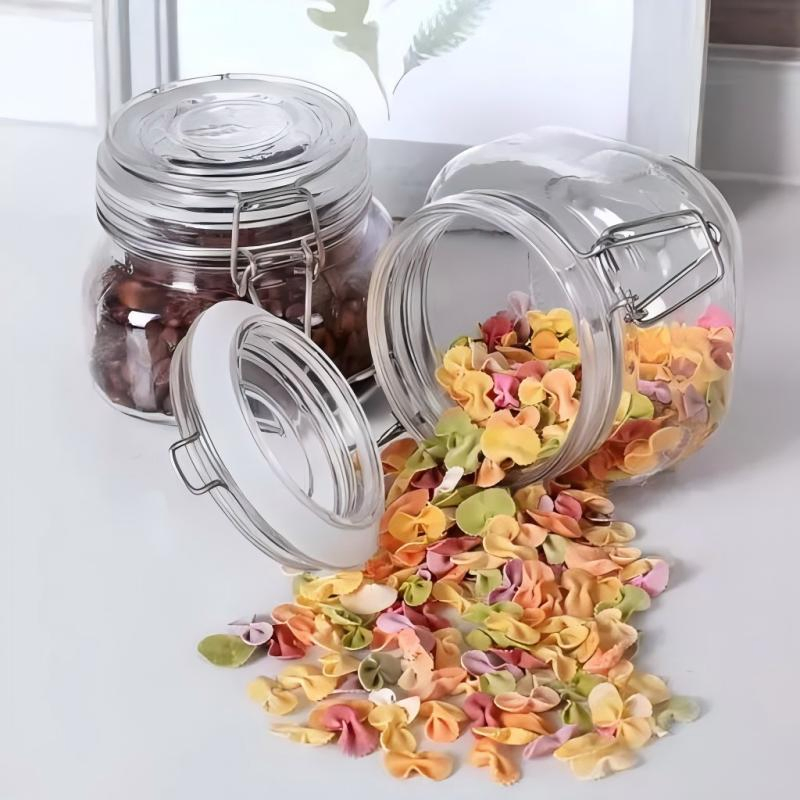 Стеклянная банка для меда и продуктов, круглая