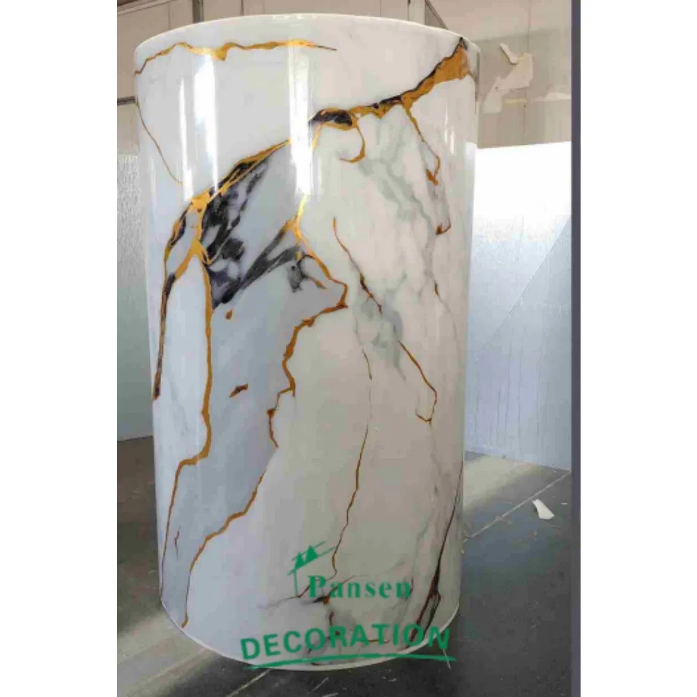 IXPE Foam UV Marble Self-Adhesive Wall Sticker PVC Wall Paper Indoor Decor