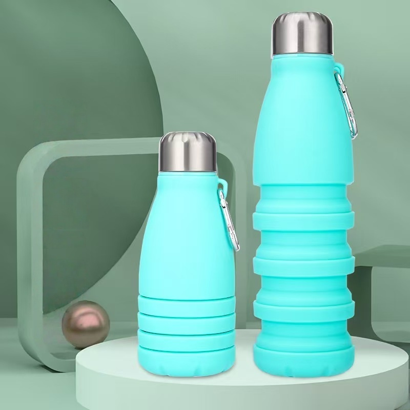 Portable Collapsible Water Bottle, BPA - Free Silicone