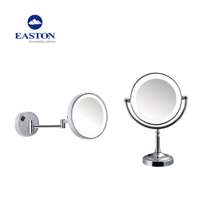 Hot Sale Hotel Double Sided Table Mirror with Light