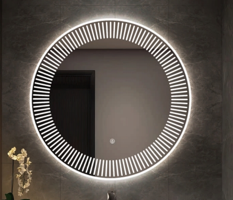 4/5mm Wholesale Silver Copper Free Wall LED Glass Mirror of Frame with Bluetooth 3lights