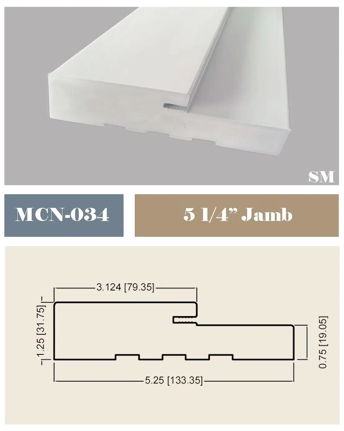 PVC Door Frames for Fiberglass Entry Door