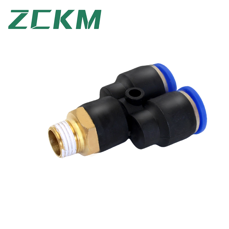 Px Series Three-Way Plastic Blue Pneumatic Fittings for Air Hose
