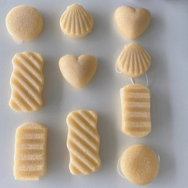 100% Biodegradable Recycled Zero Waste Natural Ingredients Charcoal Face Facial Shower Body Bath Scrubber Scrub Sponge