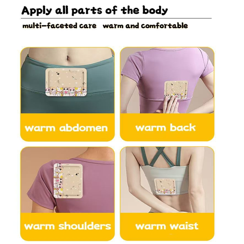 10~12h Customized Physical Therapy Warm-Hearted Patch Warmer Pack for Menstrual Pain Relief Winter Warm