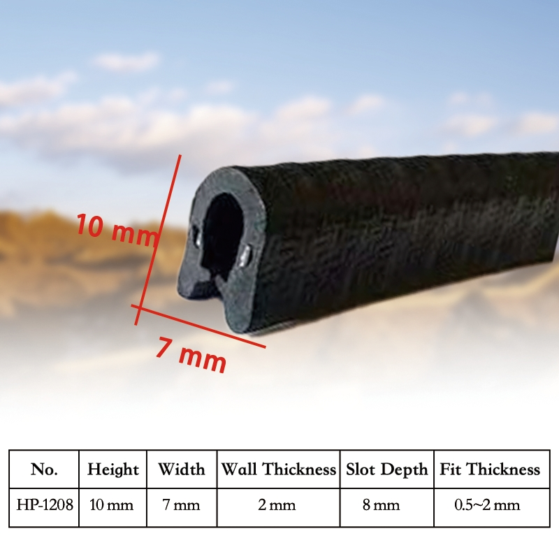 U Shaped PVC Rubber Strip with Steel Core for Window Edge Clamping