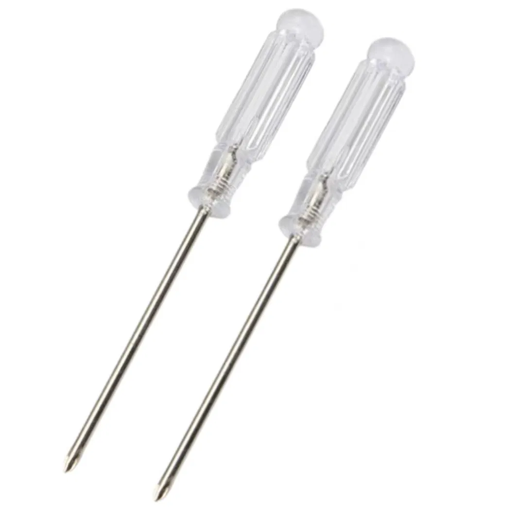 Functional 3mm Cross and Flat Transparent Crystal Screwdriver