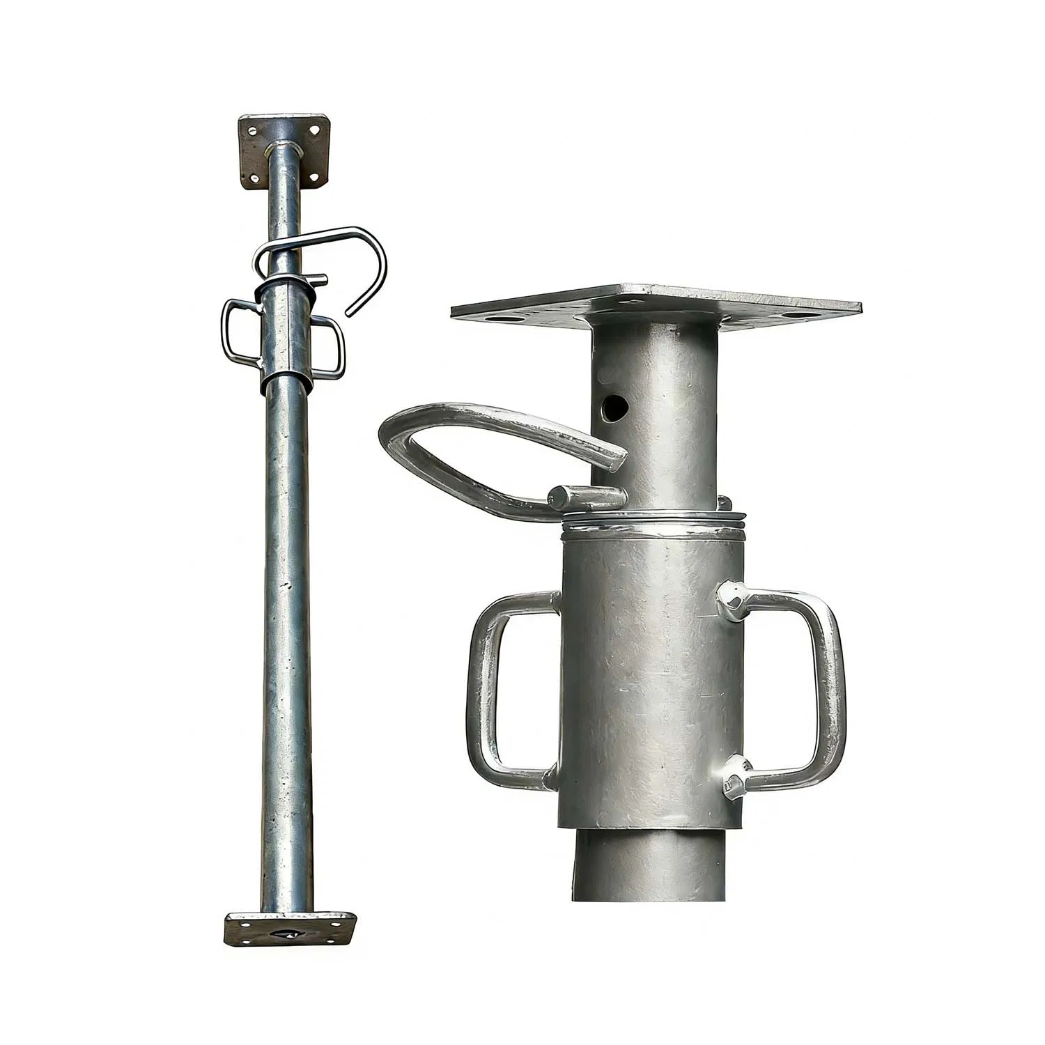 S235jr Q235 DIN En1065 Electro-Galvanized Light-Duty Shoring Adjustable Steel Prop Scaffolding