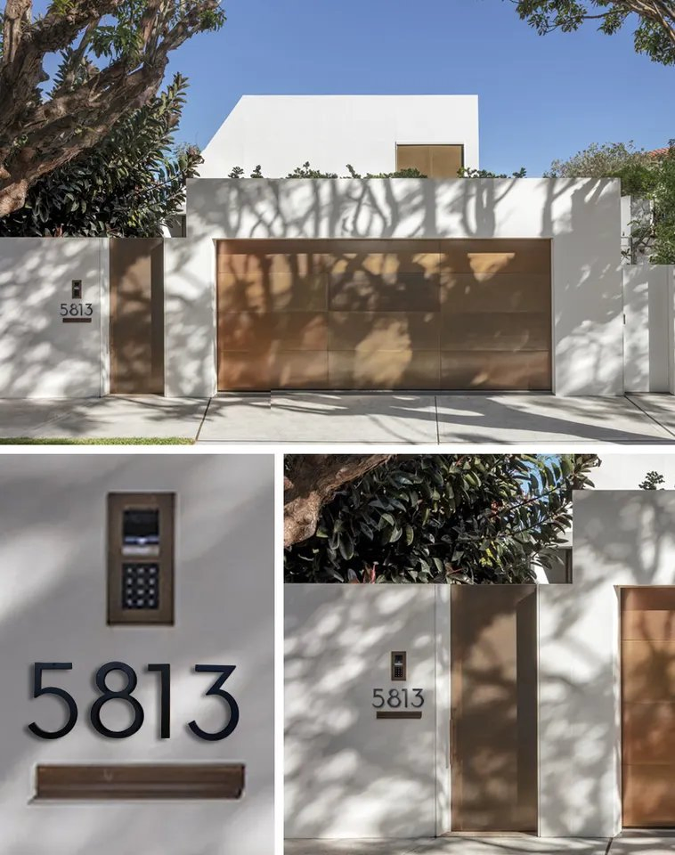 Modern Black 125mm Floating House Number Letters Building Outdoor Sign Plating