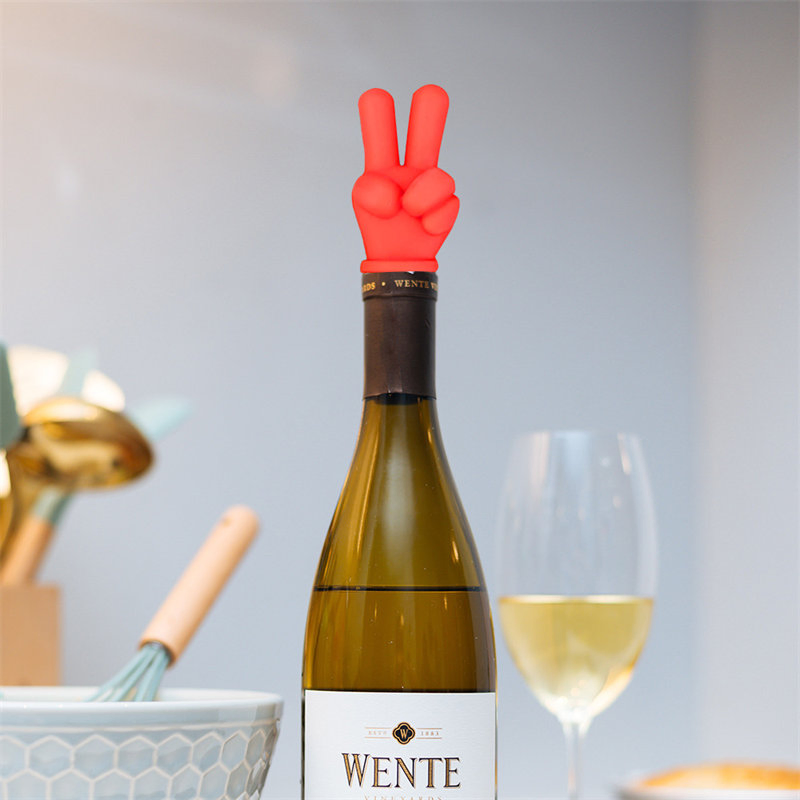 Customized Wholesale High Quality Funny Finger Shape Silicone Stopper Bottle Cork