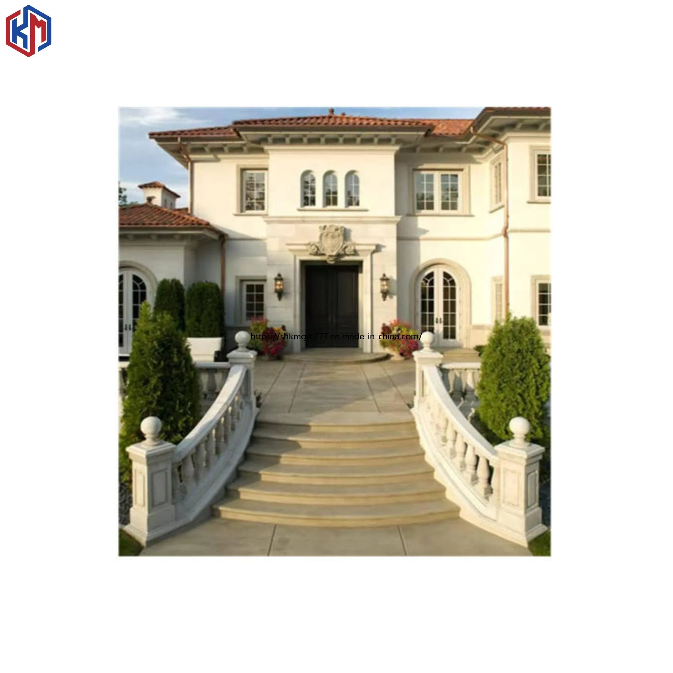 Granite Finish Precast Concrete Outdoor Decorative Stair Balcony Grc Baluster for Villa