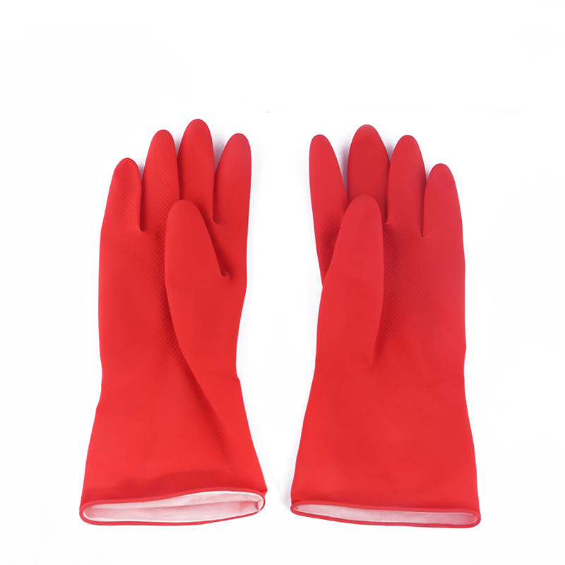 New Heat-Resistant Cleaning Dish Washing Colorful Household Natural Latex Rubber Glove