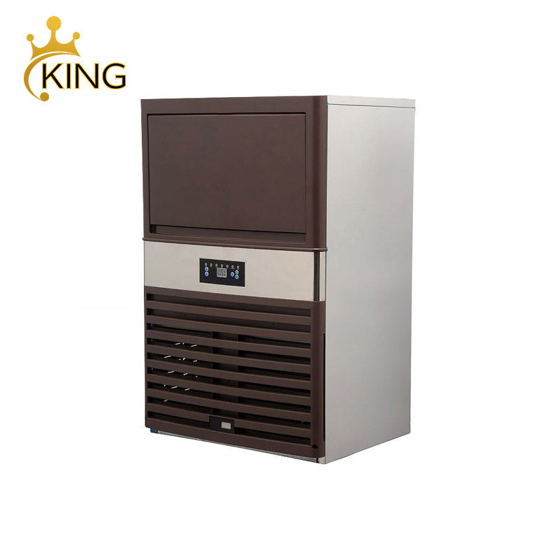Commercial 80kg/24h Ice Cube Machine Ice Block Maker Freestanding Stainless Steel Ice Making Machine Direct Cooling Square Ice Block Maker