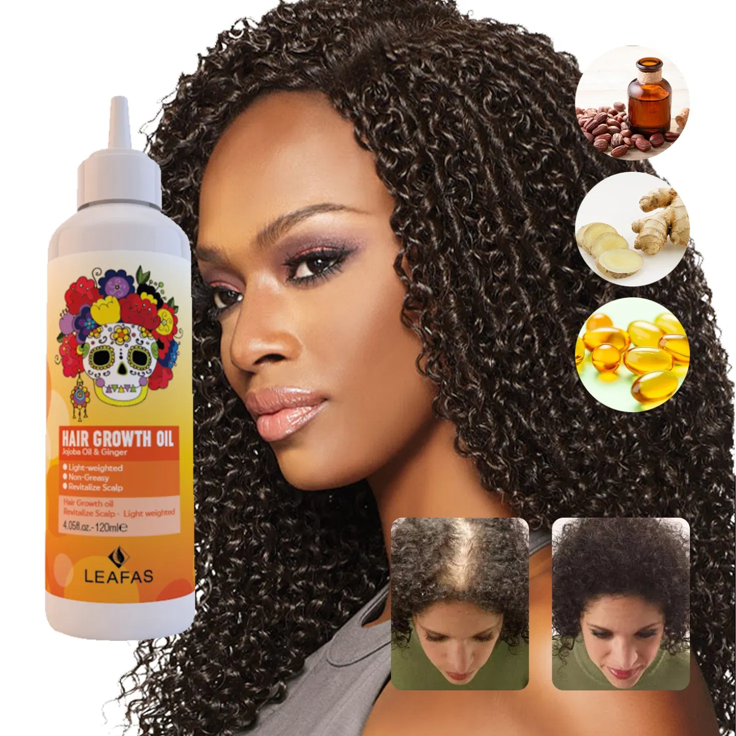 Factory Price Wholesale OEM/ODM 4oz Light Weighted Non-Greasy Revitalize Scalp Hair Growth Oil