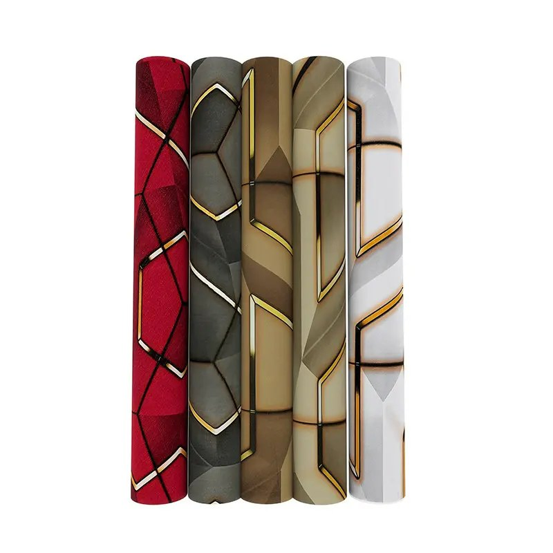 New Arrival Geometric Wallpaper PVC Waterproof Peel & Stick Wallpapers for Sofa Background Wall Decor
