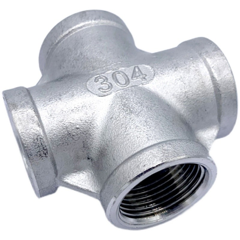 OEM 150lb Bsp / NPT Threaded Hydraulic Stainless Steel Cross
