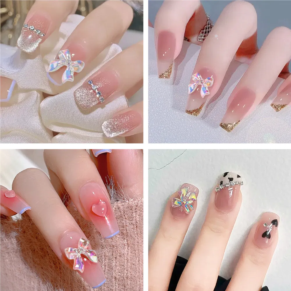 New Product Ideas Bows DIY Nails Cute and Sweet Nail Art Ornaments