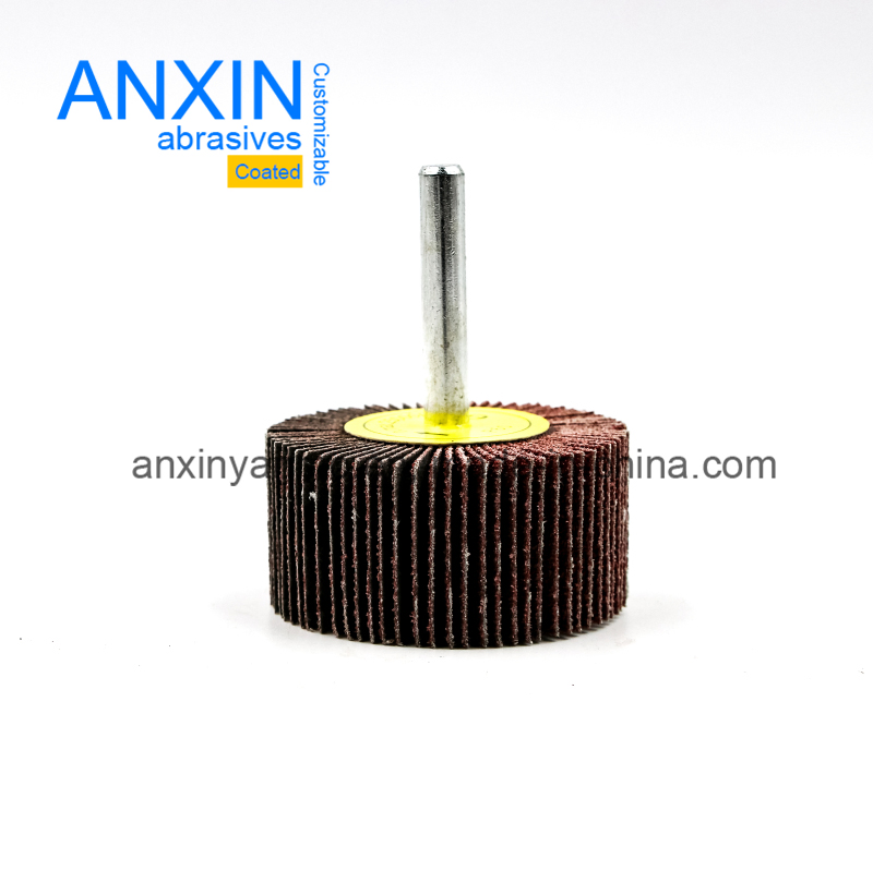 Mounted Flap Wheel with 6mm 6.35mm Shank for Internal Surfaces of Stainless Steel