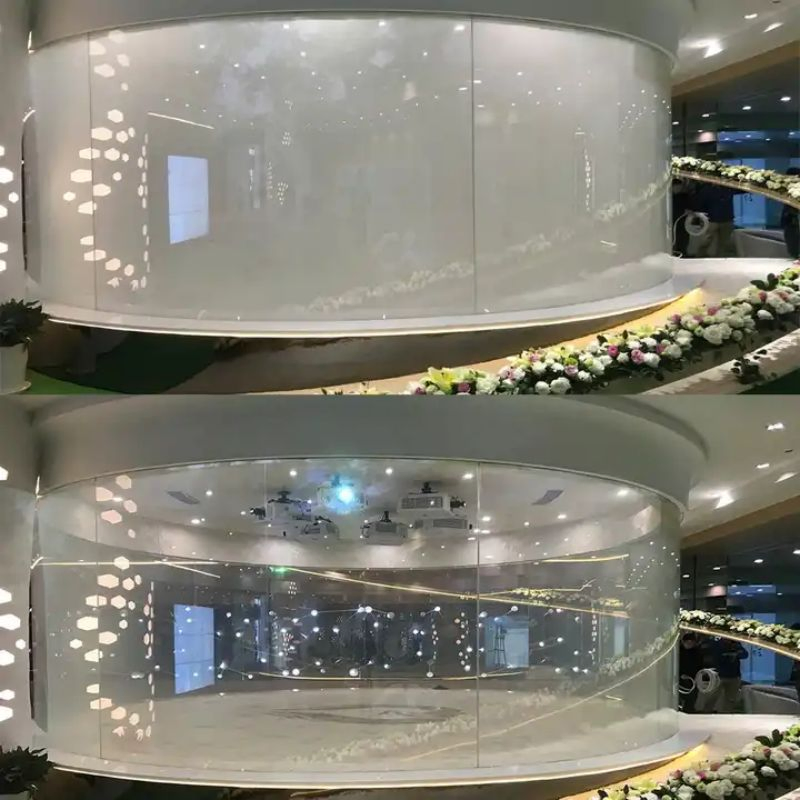 Rear Projection Film Pdlc Film Power Supply LCD Window Electric Smart Glass Film