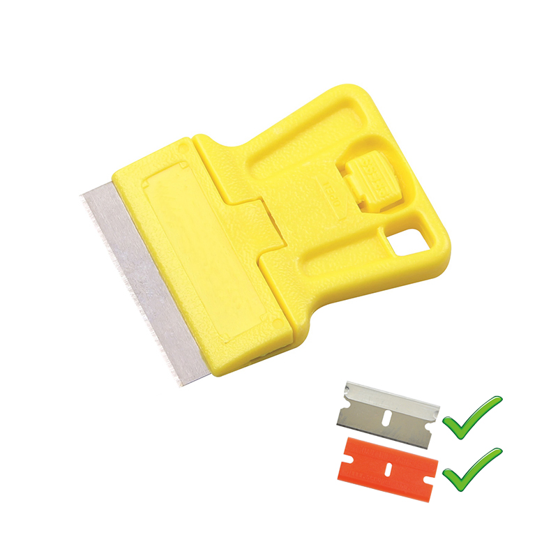 Cleaning Scraper Plastic Razor Scraperw/Double-Edged Plastic Blades or Metal Blades